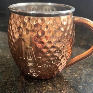 Hammered Copper Moscow Mule Mug with LA Logo